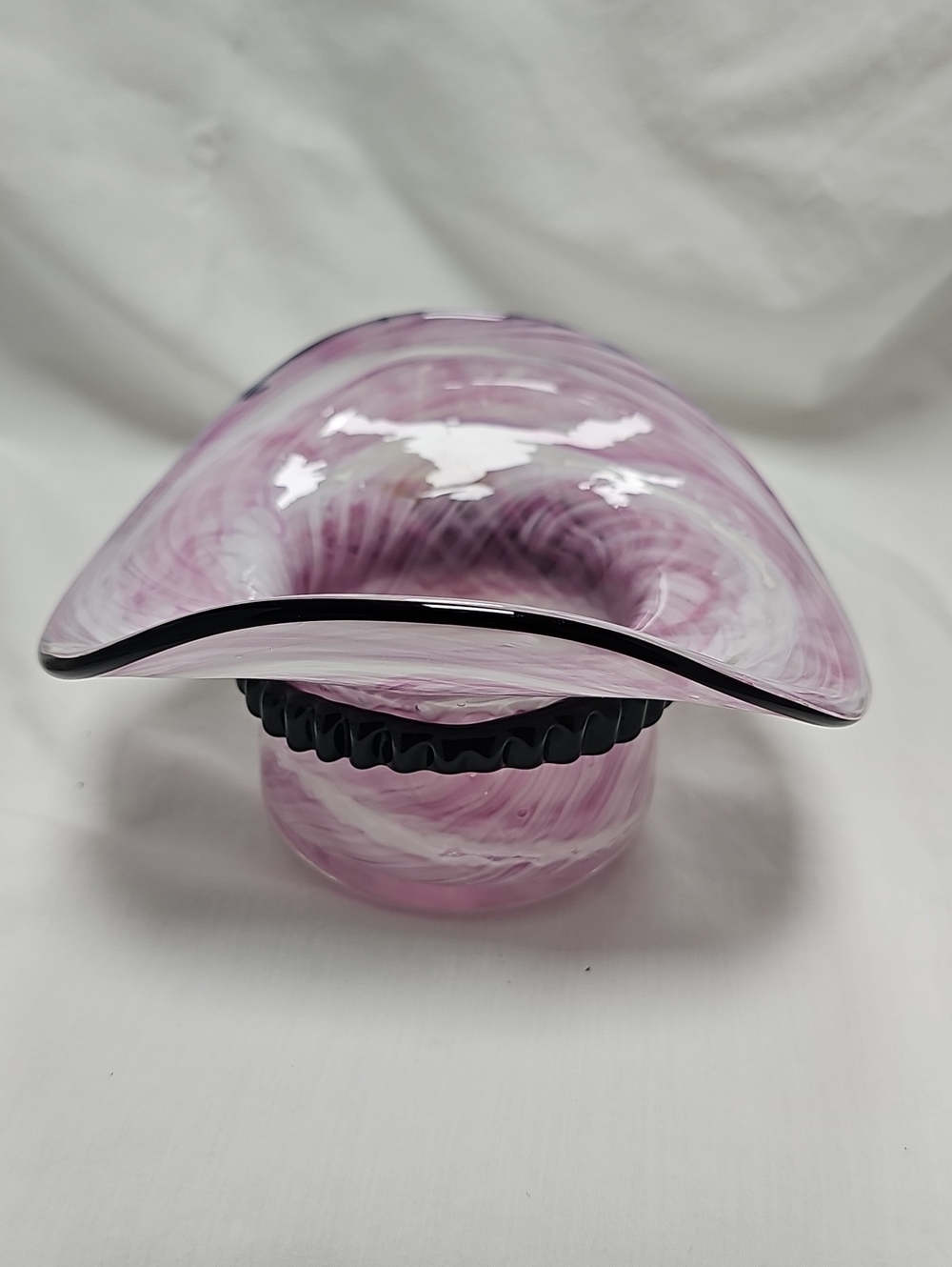 Vintage Block Crystal Mouth Blown Glass Hat - Picture 7 of 7